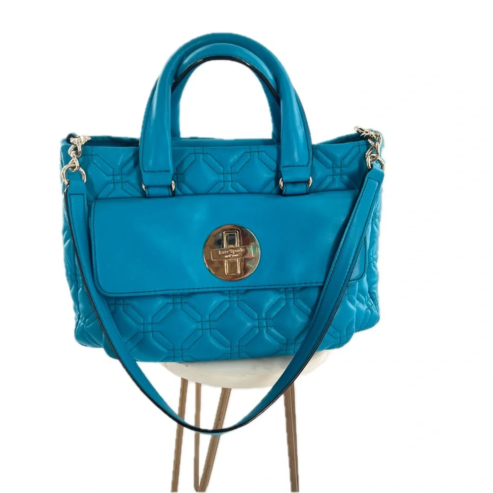 Kate Spade New York Astor Court Lila Quilted Shoulder Bag Deep Turquoise